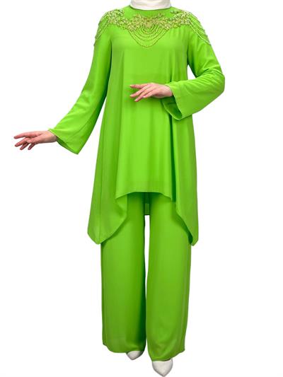 Abiye Pantolonlu Takım Yeşil OTW40948