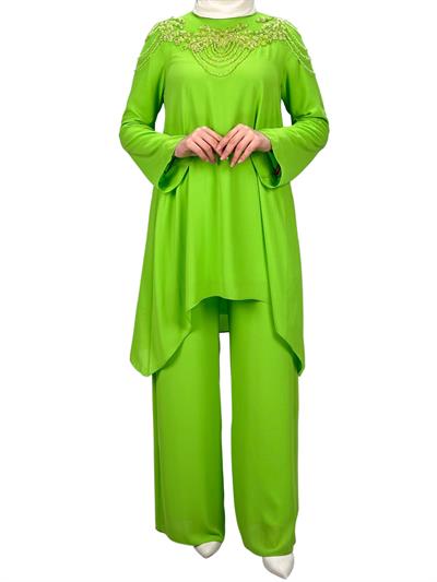 Abiye Pantolonlu Takım Yeşil OTW40948