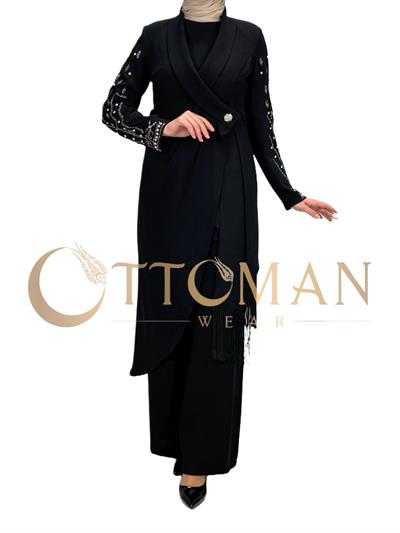 Abiye Püsküllü Takım Siyah OTW40956