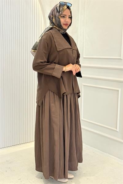 Armine Trend Lyocell Viskon Mevlana Etekli Takım Mocha OTW624