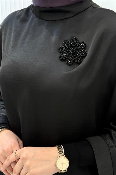 Armine Trend Piliseli Etekli Takım Siyah OTW655