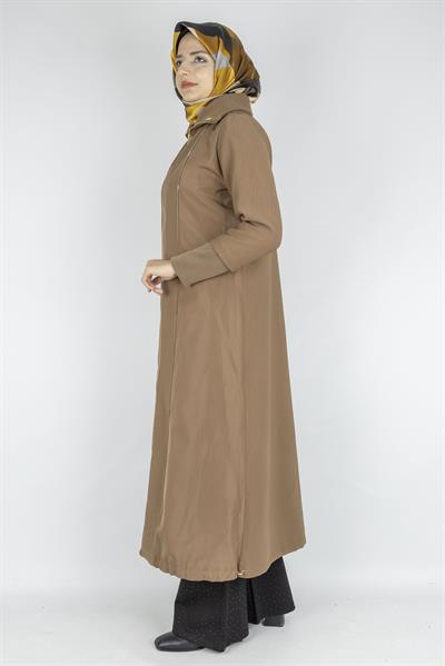 Astarlı Paraşüt Detaylı Tesettür Kap Vizon OTW1582