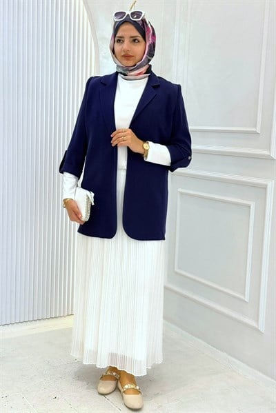 Astarsız Blazer Ceket Lacivert OTW1151