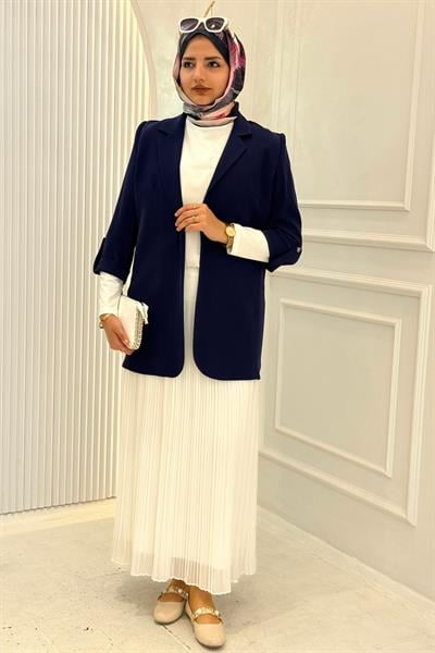 Astarsız Blazer Ceket Lacivert OTW1151