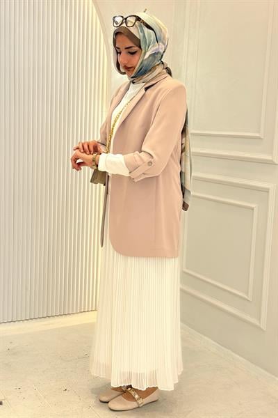 Astarsız Blazer Ceket Taş OTW1151
