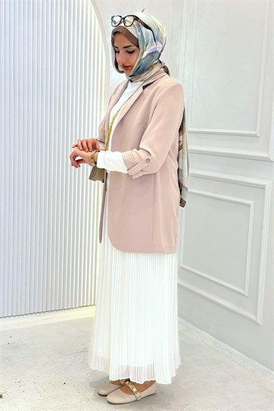 Astarsız Blazer Ceket Taş OTW1151