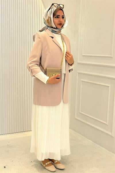 Astarsız Blazer Ceket Taş OTW1151