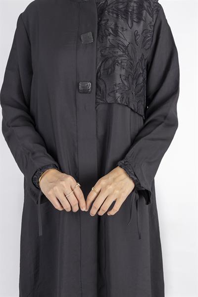 Bağlama Kol Detaylı Şık Kap Siyah OTW6009