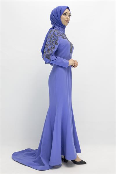 Balık Abiye Elbise Lavanta OTW36123