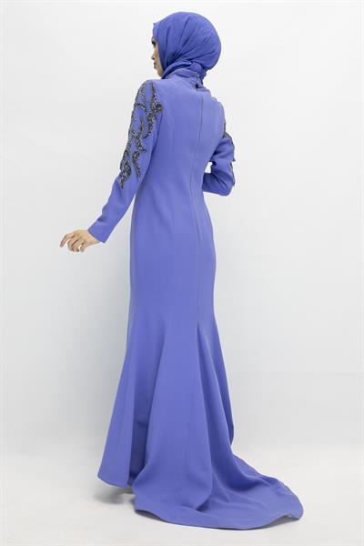 Balık Abiye Elbise Lavanta OTW36123