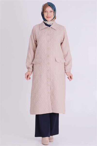 Behrem Baklava Desenli Kapitone Büyük Beden Kapitone Kap Stone OTW2549