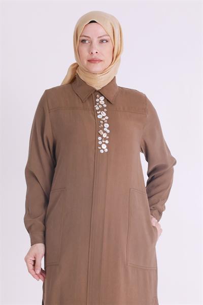 Behrem Büyük Beden Aerobin Kap Kahve OTW25119