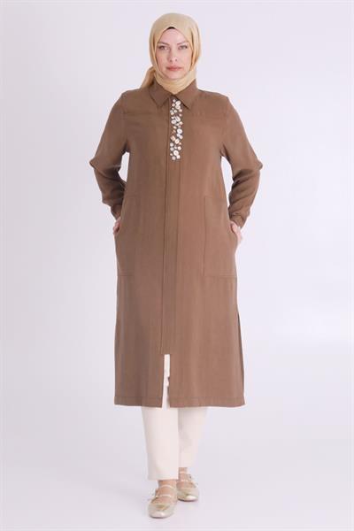 Behrem Büyük Beden Aerobin Kap Kahve OTW25119