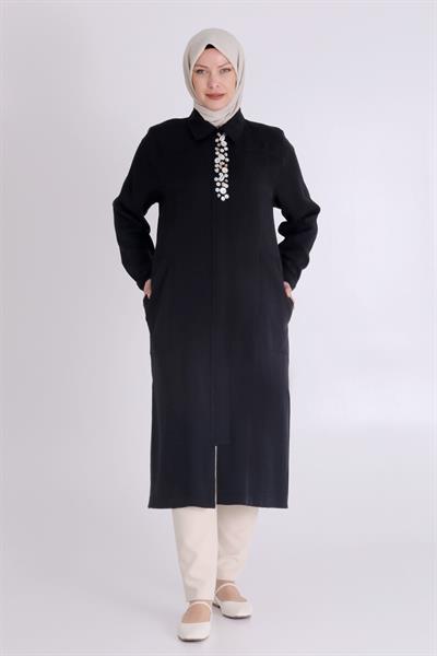 Behrem Büyük Beden Aerobin Kap Siyah OTW25119