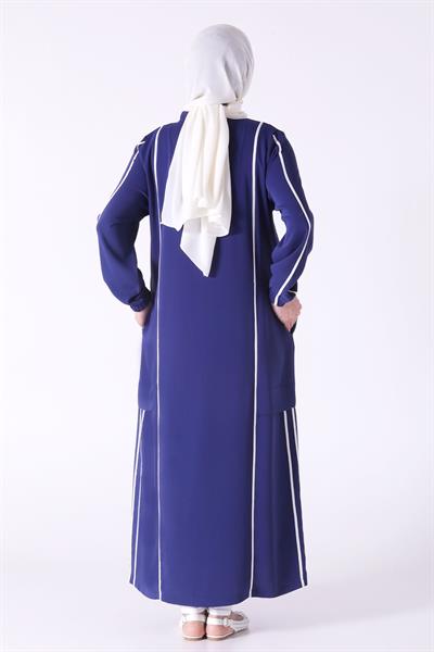 Behrem Büyük Beden Biyeli Ferace Morcivert OTW28069