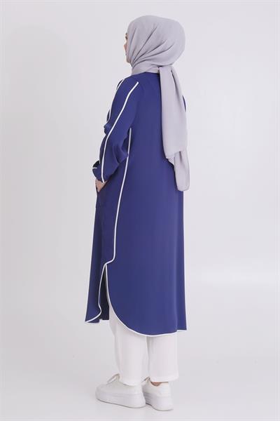 Behrem Büyük Beden Biyeli Kap Morcivert OTW25115