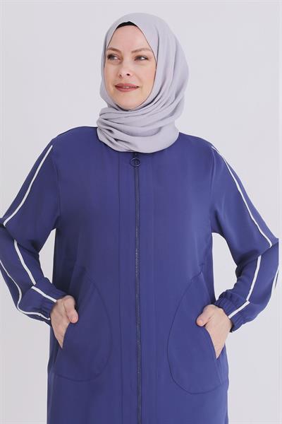 Behrem Büyük Beden Biyeli Kap Morcivert OTW25115