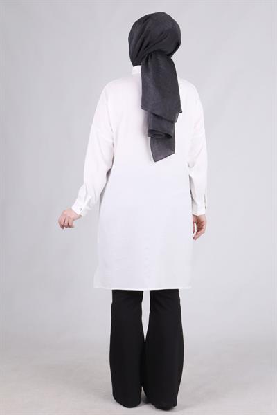 Behrem Büyük Beden Çıtçıtlı Kap Ekru OTW2333