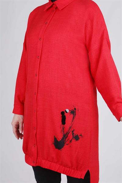 Behrem Büyük Beden Çıtçıtlı Kap Scarlet OTW2333