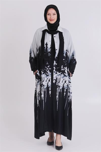 Büyük Beden Elbise Siyah OTW40010
