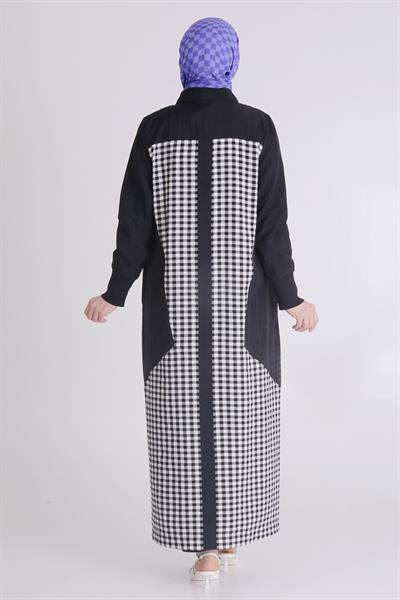 Behrem Büyük Beden Ferace Siyah OTW28073