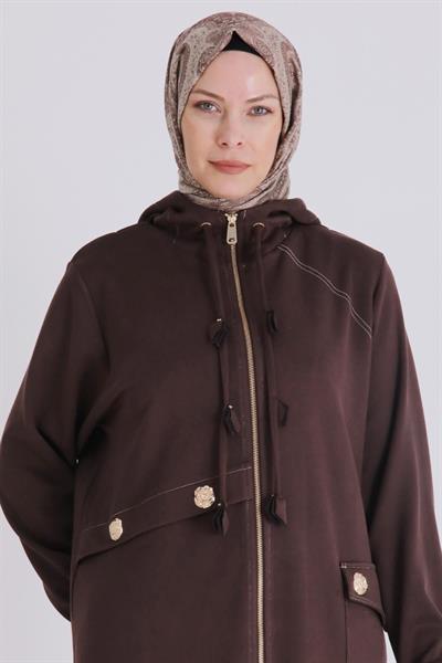 Behrem Büyük Beden Kap Kahve OTW25141