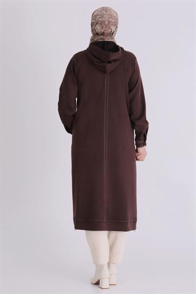 Behrem Büyük Beden Kap Kahve OTW25141