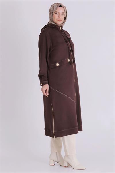 Behrem Büyük Beden Kap Kahve OTW25141