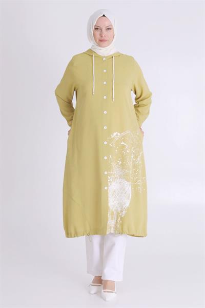 BEHREM Büyük Beden Kap Safran OTW2543