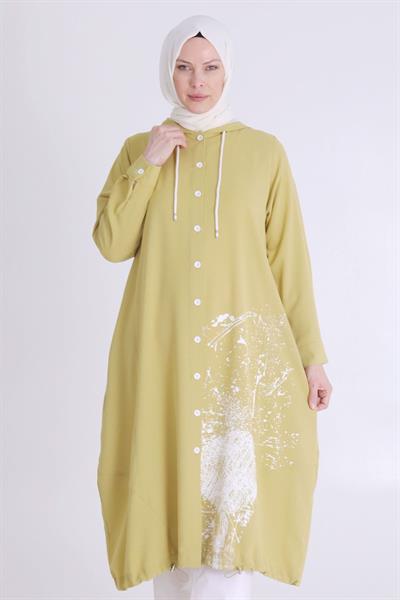 BEHREM Büyük Beden Kap Safran OTW2543