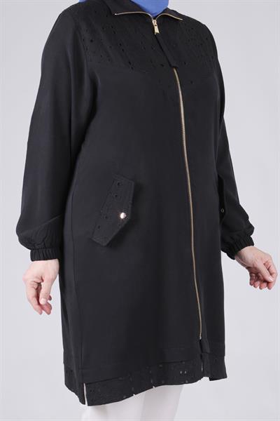 Behrem Büyük Beden Kap Siyah OTW25098