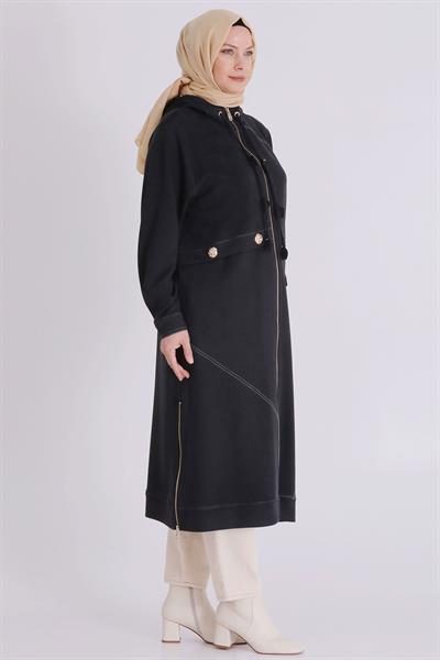 Behrem Büyük Beden Kap Siyah OTW25141