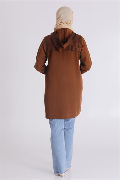 Behrem Büyük Beden Keten Kap Tarçın OTW25116