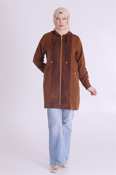 Behrem Büyük Beden Keten Kap Tarçın OTW25116