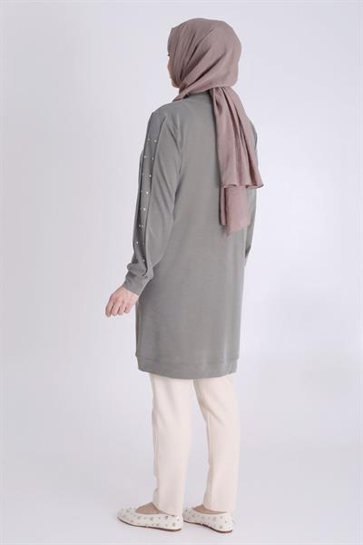 Behrem Büyük Beden Lyocell SporTunik Haki OTW20118