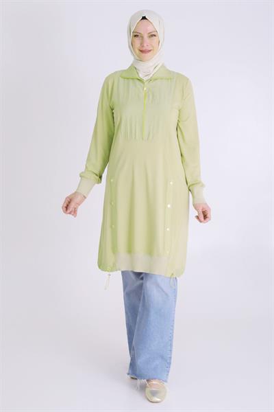 Behrem Büyük Beden Örme Tunik Ihlamur OTW20120