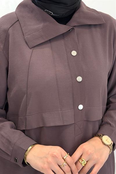 Behrem Büyük Beden Pantolonlu Takım Kakao OTW3560