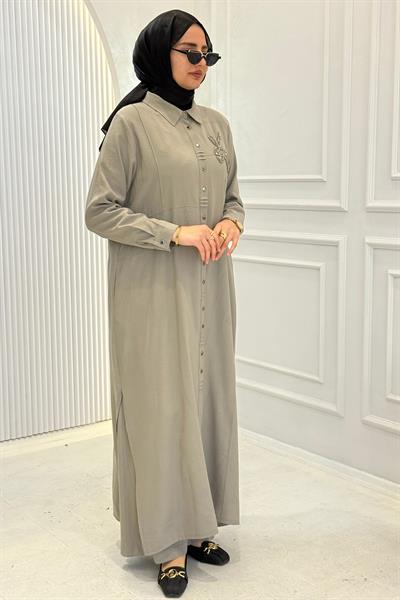 Behrem Büyük Beden Pantolonlu Takım kÜF OTW3561