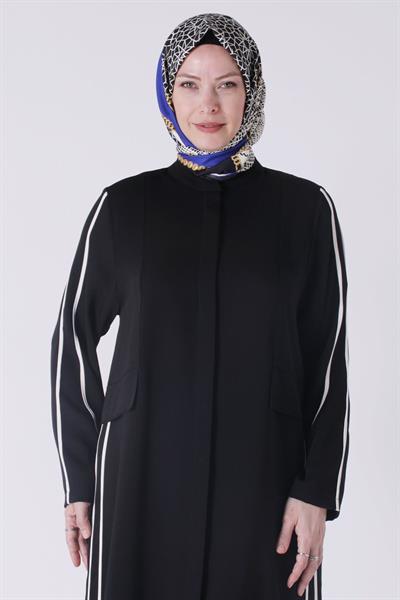 Behrem Büyük Beden Pantolonlu Takım Siyah OTW35116