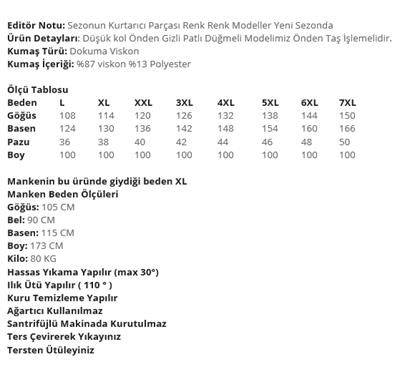 Behrem Büyük Beden Taş İşlemeli Tunik Mercan OTW23026