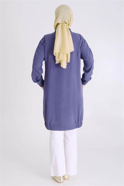 Behrem Büyük Beden Tensel Kap İndigo OTW25127