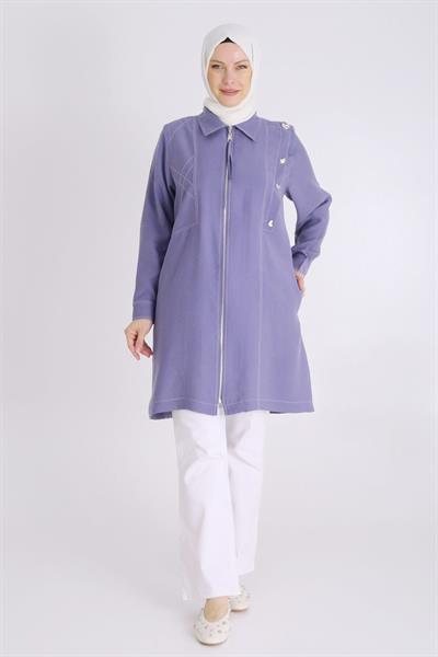 Behrem Büyük Beden Tensel Kap İndigo OTW25126