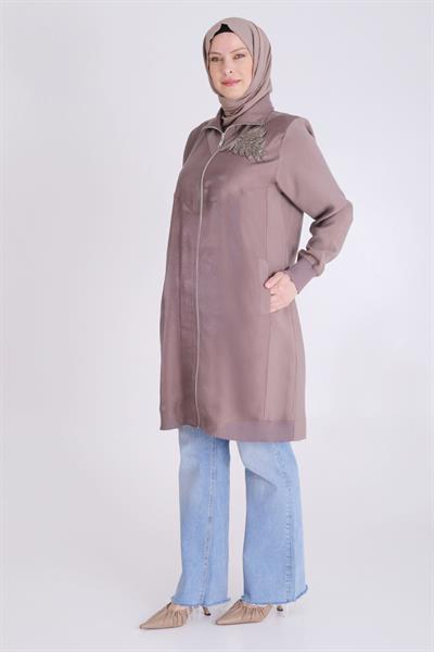 Behrem Büyük Beden Tensel Kap Kahve OTW25124