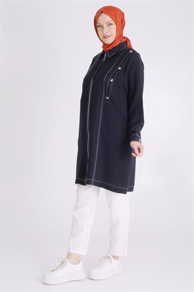 Behrem Büyük Beden Tensel Kap Siyah OTW25126