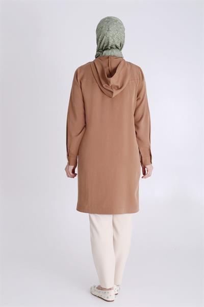 Behrem Büyük Beden Tensel Kap Sütlü Kahve OTW25128