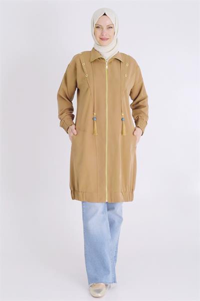 Behrem Büyük Beden Tensel Kap Sütlü Kahve OTW25127