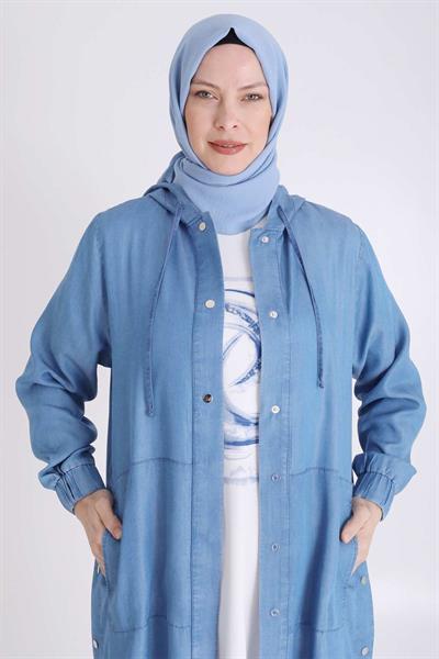 Behrem Büyük Beden Tensel Kot Üçlü Takım Mavi OTW70018