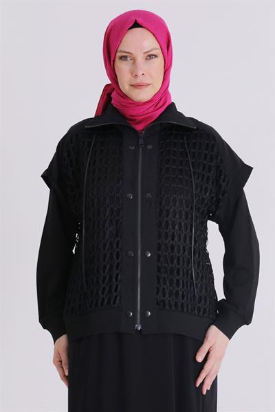 Behrem Büyük Beden Tesettür İkili Takım Siyah OTW40015