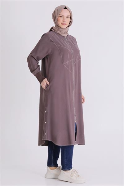 Behrem Büyük Beden Tesettür Kap Kakao OTW2553