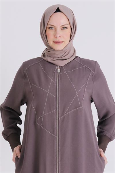 Behrem Büyük Beden Tesettür Kap Kakao OTW2553